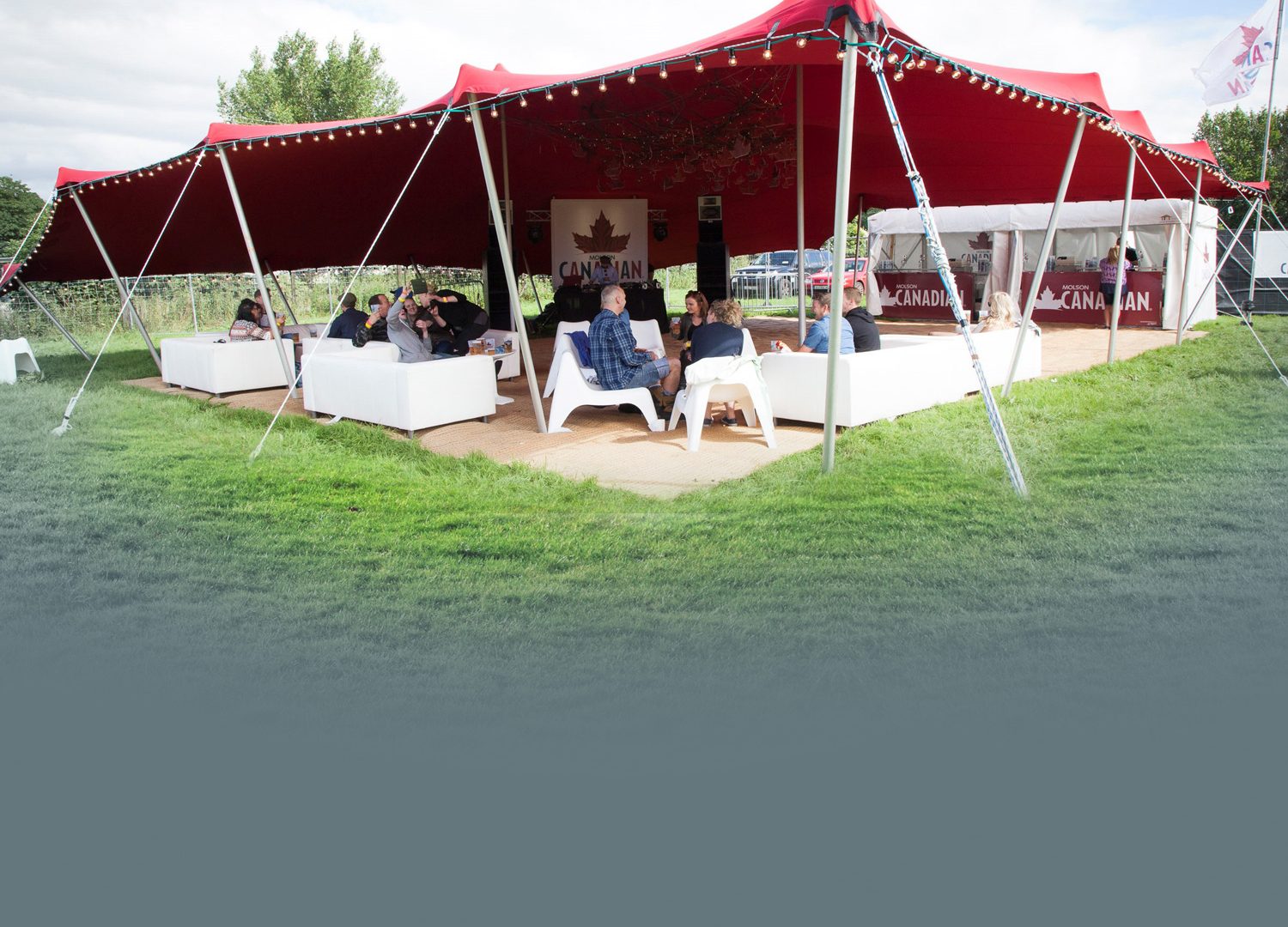 Stretch tents are a very funky, versatile, all weather solution to covering outdoor spaces for events.